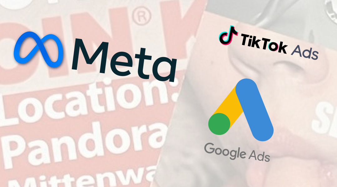 Meta, Google Ads and TikTok logos — lead generation compared