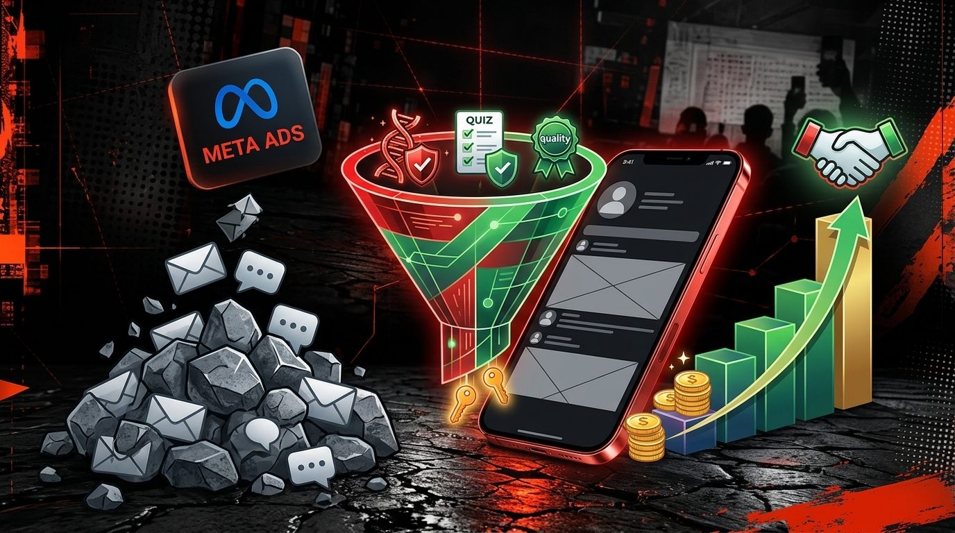 Meta Ads funnel turning messages into qualified leads
